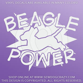 Vinyl Beagle Power Decals