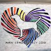Rainbow Beagle Heart Embroidered Gifts
