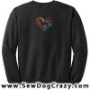 Rainbow Heart Beagle Embroidered Sweatshirt