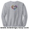 Rainbow Beagle Heart Embroidered Sweatshirt