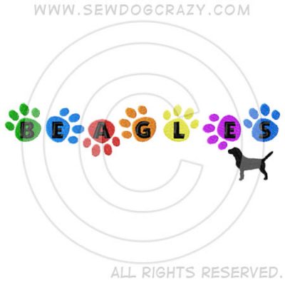 Embroidered Rainbow Beagle Shirts