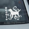 Tribal Beagle Vinyl Decals