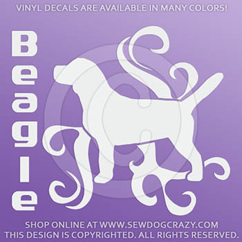 Tribal Beagle Vinyl Stickers