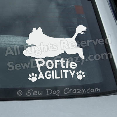 Portuguese Water Dog Agility Window Decals