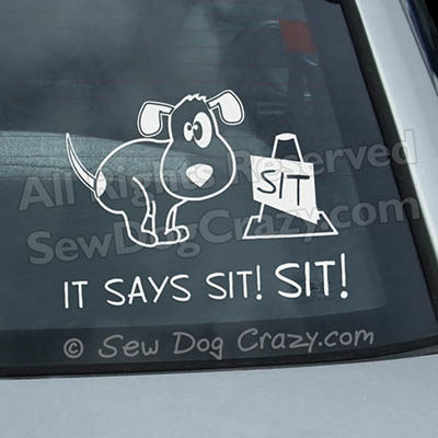Funny Vinyl Rally Obedience Car Stickers