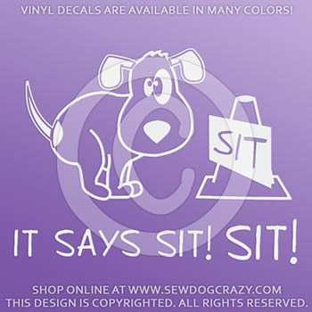 Funny Vinyl Rally Obedience Decals