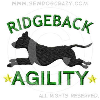 Embroidered Ridgeback Agility Gifts