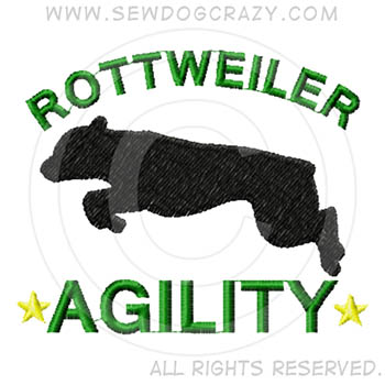 Embroidered Rottweiler Agility Gifts