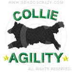 Collie Agility Dog Embroidered Shirts