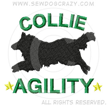 Collie Agility Dog Embroidered Shirts