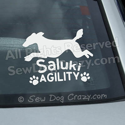 Saluki Agility Window Stickers