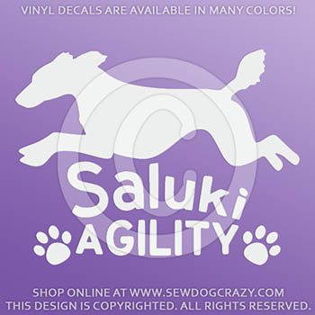 Vinyl Saluki Agility Decals