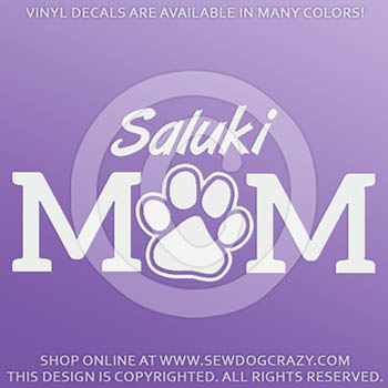 Vinyl Saluki Mom Car Decals