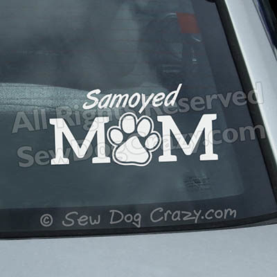 Samoyed Mom Window Stickers
