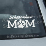 Vinyl Schapendoes Mom Car Stickers