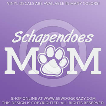 Vinyl Schapendoes Mom Window Stickers