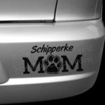Vinyl Schipperke Mom Bumper Stickers