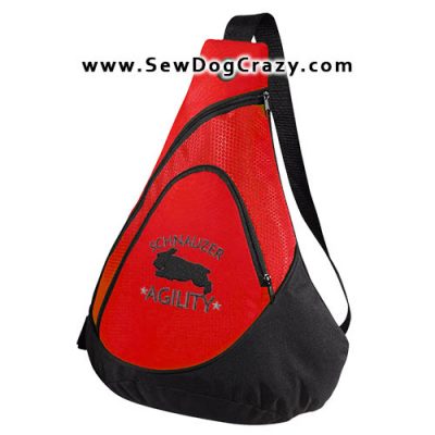 Embroidered Agility Schnauzer Bags