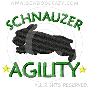 Embroidered Schnauzer Agility Gifts