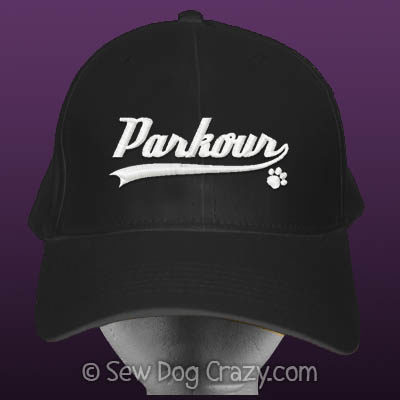 Embroidered Dog Parkour Cap