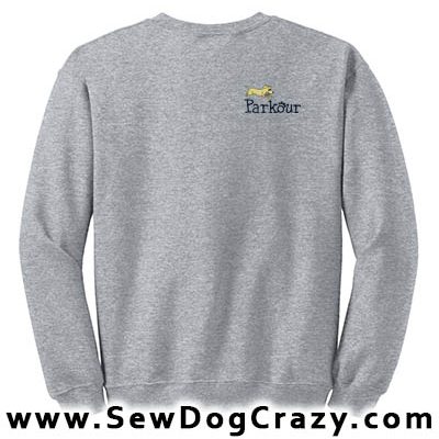 Embroidered Dog Parkour Sweatshirt