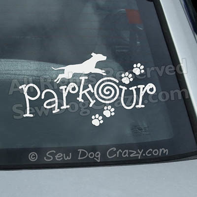 Cool Dog Parkour Window Decals