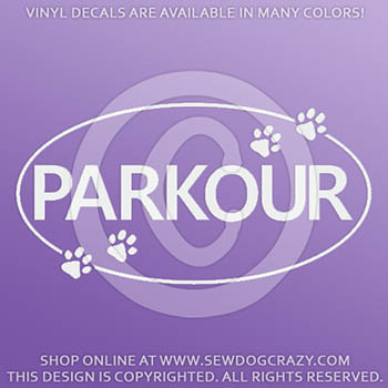 Vinyl Dog Parkour Car Stickers