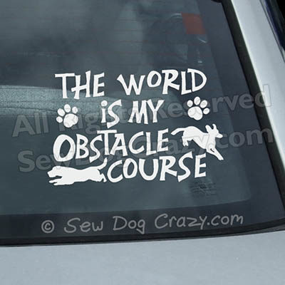Obstacle Course Dog Parkour Window Decal