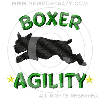 Embroidered Boxer Dog Agility Gifts