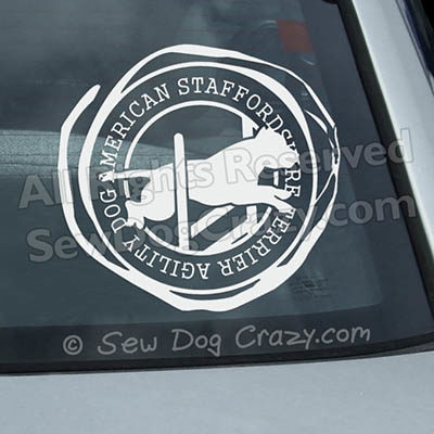 American Staffordshire Terrier Agility Window Stickers