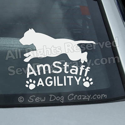 AmStaff Agility Car Window Stickers