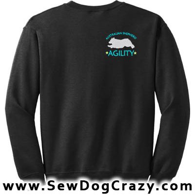 Australian Shepherd Agility Embroidered Sweatshirt