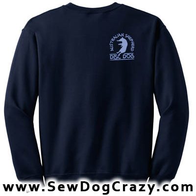 Embroidered Australian Shepherd Disc Dog Sweatshirt