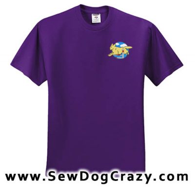 Embroidered Golden Retriever Agility Tshirts