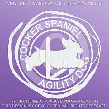 American Cocker Spaniel Agility Vinyl Decals