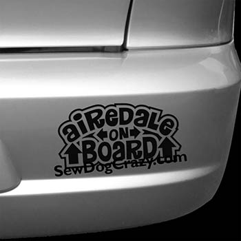 Airedale On Board Bumper Stickers