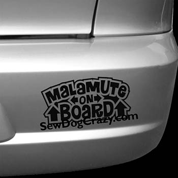 Malamute On Board Bumper Sticker