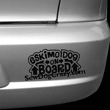 Eskimo Dog On Board Car Sticker