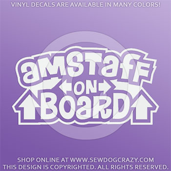 AmStaff On Board Vinyl Stickers