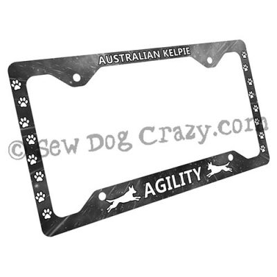 Kelpie Agility License Plate Frames
