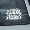 Australian Terrier On Board Window Sticker