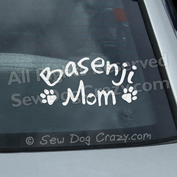 Basenji Mom Car Window Decal