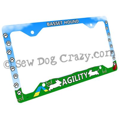Agility Basset Hound License Plate Frame