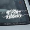 Basset on Board Window Stickers
