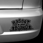 Basset on Board Car Decals