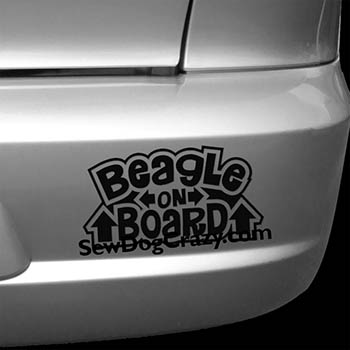 Beagle On Board Car Decal