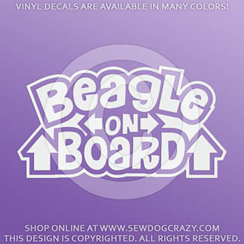 Beagle On Board Vinyl Decal