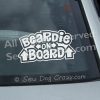 Bearded Collie On Board Window Stickers