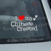 I Love my Chinese Crested Window Stickers