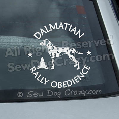Dalmatian Rally Obedience Window Decal